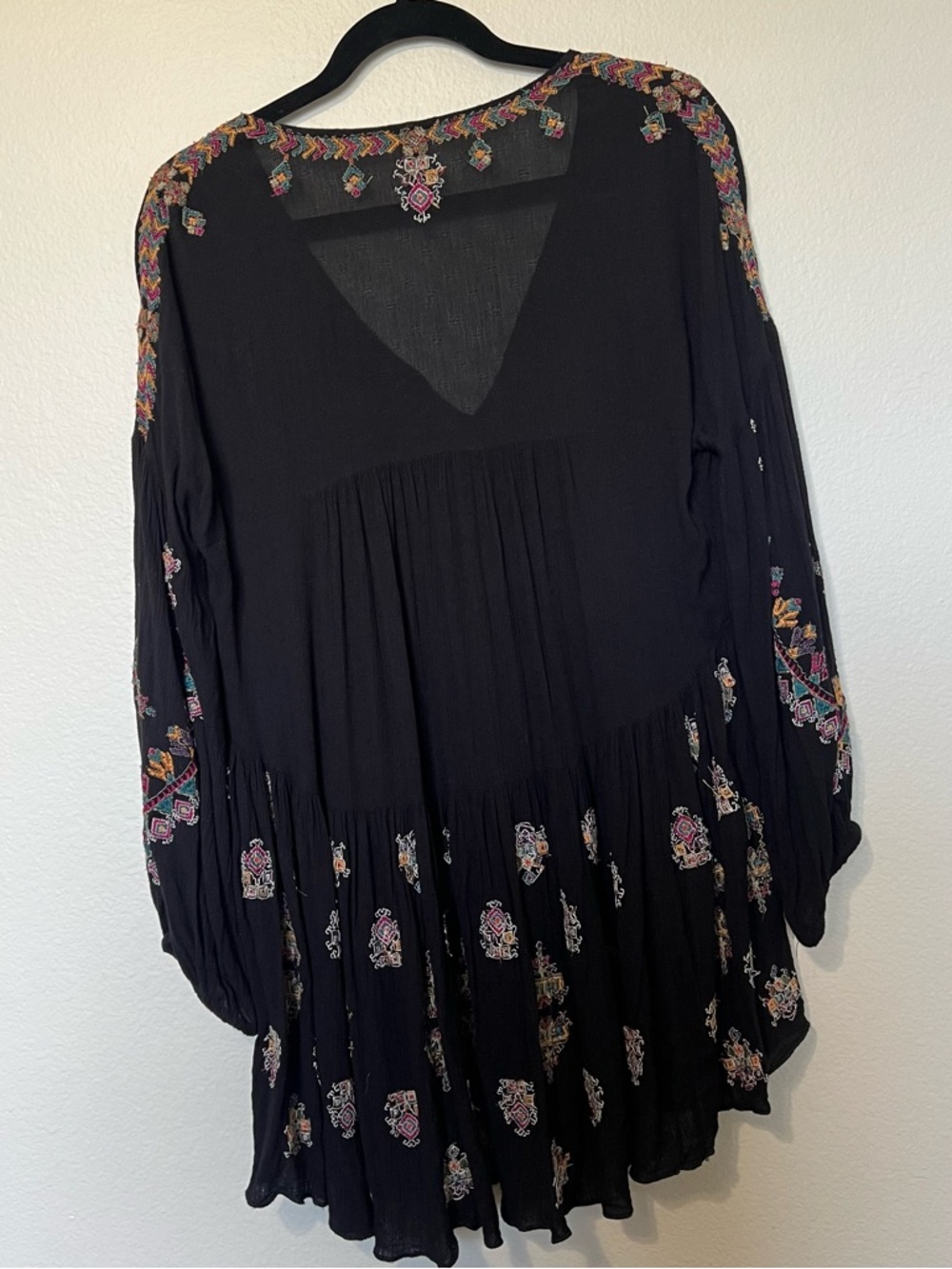 Free People Arianna Embroidered Blouson Tunic Multicolor Embroidery - Picture 11 of 11